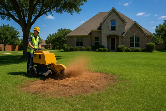 Professional stump grinding equipment